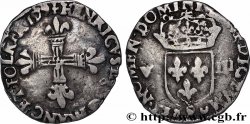HENRI III Huitième d&nbsp;écu, croix de face 1579 (1759) Rennes