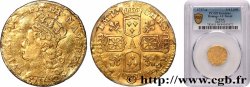 LOUIS XV DIT LE BIEN AIMÉ Quart de louis aux quatre écus couronnés 1717 Paris B/TB