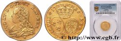 LOUIS XV DIT LE BIEN AIMÉ Demi-louis d&nbsp;or aux écus ovales, buste habillé 1727 Poitiers TTB+