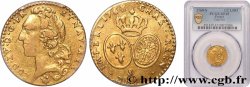 LOUIS XV &nbsp;THE WELL-BELOVED&nbsp; Demi-louis d’or aux écus ovales, tête ceinte d’un bandeau 1768 Reims