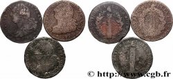 LOUIS XVI 2 sols dit &nbsp;au faisceau&nbsp;, types divers, lot de 3 ex. n.d. Ateliers divers