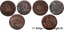 LOUIS XIII  Double tournois, lot de 3 ex. s.m. Atelier indéterminé