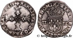 HENRY IV Quart d&nbsp;écu, croix feuillue de face 1590 Bayonne