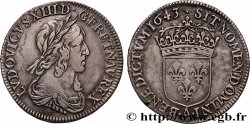 LOUIS XIII Quart d&nbsp;écu, buste drapé et cuirassé (2e buste de Jean Warin) 1643 Paris, Monnaie de Matignon