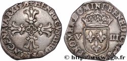 HENRI IV LE GRAND Huitième d&nbsp;écu, croix feuillue de face 1599 Bayonne