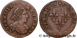 LOUIS XIII LE JUSTE Double tournois, au grand buste viril drapé 1639 Ateliers de l’axe Loire-Rhône