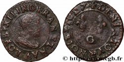 LOUIS XIII  Denier tournois, type 2 de Poitiers 1627 Poitiers