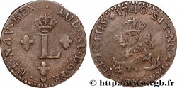 LOUIS XV DIT LE BIEN AIMÉ Double sol de billon, faux d’époque 1740 Tours