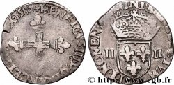 HENRI III Quart d&nbsp;écu, croix de face 1582 Rennes