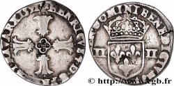 HENRI IV LE GRAND Quart d&nbsp;écu, croix feuillue de face 1591 Bayonne