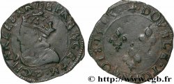 CHARLES X, CARDINAL DE BOURBON Double tournois, type de Dijon 1595 Dijon