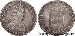 LOUIS XIV &nbsp;THE SUN KING&nbsp; Écu, portrait à la mèche longue 1651 Paris XF