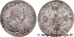 LOUIS XV &nbsp;THE WELL-BELOVED&nbsp; Écu à la croix fleurdelisée couronnée et aux huit L 1725 Lyon BB/q.SPL