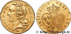 LOUIS XV &nbsp;THE WELL-BELOVED&nbsp; Demi-louis d’or aux écus ovales, tête ceinte d’un bandeau 1749 Paris