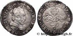 HENRY III Demi-franc au col plat 1587 Limoges SS