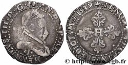 HENRY III Demi-franc au col plat 1589 Limoges SS