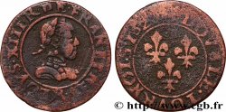 LOUIS XIII LE JUSTE Double tournois, type 3 162? Saint-André de Villeneuve-lès-Avignon