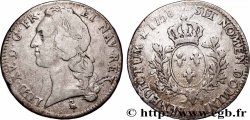 LOUIS XV DIT LE BIEN AIMÉ Écu aux branches d’olivier, tête ceinte d’un bandeau 1758 Paris