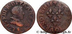 LOUIS XIII  Double tournois, 3e type 1626 Atelier indéterminé
