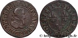 HENRI IV LE GRAND Double tournois, 2e type de Châlons-sur-Marne 1591 Châlons-en-Champagne