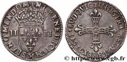LOUIS XIII LE JUSTE Quart d&nbsp;écu, à la croix fleurdelisée, titulature côté croix 1643 Toulouse