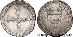 HENRY IV Quart d&nbsp;écu, croix feuillue de face 1601 Angers XF