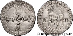 HENRY IV Quart d&nbsp;écu, croix feuillue de face 1597 Bayonne VF/XF