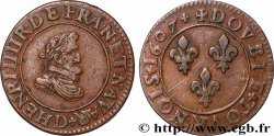 HENRI IV LE GRAND Double tournois, 1er type 1607 Lyon