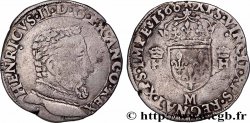 FRANÇOIS II. MONNAYAGE AU NOM D&nbsp;HENRI II Teston à la tête nue, 5e type 1560 Toulouse