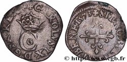 CHARLES IX Liard au C couronné, 2e émission 1573 Poitiers