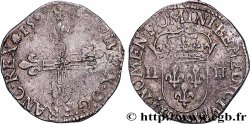 CHARLES X, CARDINAL DE BOURBON Quart d&nbsp;écu, croix de face 1597 Dinan
