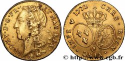 LOUIS XV &nbsp;THE WELL-BELOVED&nbsp; Double louis d’or aux écus ovales, tête ceinte d’un bandeau 1772 Perpignan