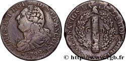 LOUIS XVI (MONARQUE CONSTITUTIONNEL)  6 deniers dit &nbsp;au faisceau&nbsp;, type FRANÇOIS 1792 Marseille