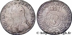 LOUIS XV DIT LE BIEN AIMÉ Écu aux branches d&nbsp;olivier, buste habillé 1733 Toulouse