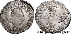 HENRY III Quart de franc au col plat 1584 Limoges