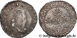 HENRY III Quart de franc au col plat 1589 Limoges fSS/SS