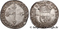 HENRY III Quart d&nbsp;écu, croix de face 1587 Limoges AU