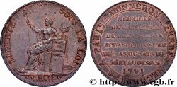 REVOLUTION COINAGE Monneron de 2 sols à la Liberté 1791 Birmingham, Soho