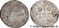 HENRY III Douzain aux deux H, 1er type 1575 Limoges fSS