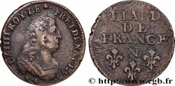 LOUIS XIV LE GRAND OU LE ROI SOLEIL Liard, 3e type, buste âgé 1697 Montpellier