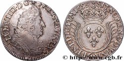 LOUIS XIV LE GRAND OU LE ROI SOLEIL Quart d&nbsp;écu aux palmes 1695 La Rochelle