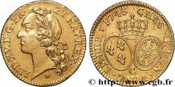 LOUIS XV &nbsp;THE WELL-BELOVED&nbsp; Louis d’or aux écus ovales, tête ceinte d’un bandeau 1746 Caen