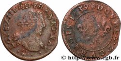 LOUIS XIII LE JUSTE Double tournois au grand buste viril drapé 1639 Ateliers de l’axe Loire-Rhône