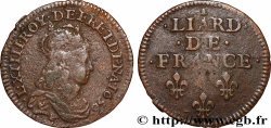 LOUIS XIV &nbsp;THE SUN KING&nbsp; Liard de cuivre, 2e type 1656 Caen
