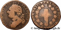 LOUIS XVI 12 deniers dit &nbsp;au faisceau&nbsp;, type FRANÇOIS 1791 Paris
