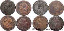LOUIS XVI Sol dit &nbsp;à l&nbsp;écu&nbsp;, lot de 4 ex. n.d. Ateliers divers