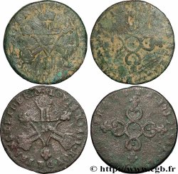 LOUIS XIV &nbsp;THE SUN KING&nbsp; Lot de deux pièces de six deniers n.d. Divers ateliers
