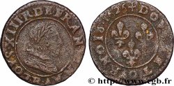 LOUIS XIII  Double tournois, type 4 de Villeneuve 1625 Saint-André de Villeneuve-lès-Avignon