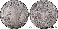 LOUIS XIV &nbsp;THE SUN KING&nbsp; Demi-écu aux trois couronnes 1710 Reims