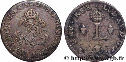 LOUIS XV THE BELOVED Double sol de billon 1762 Paris